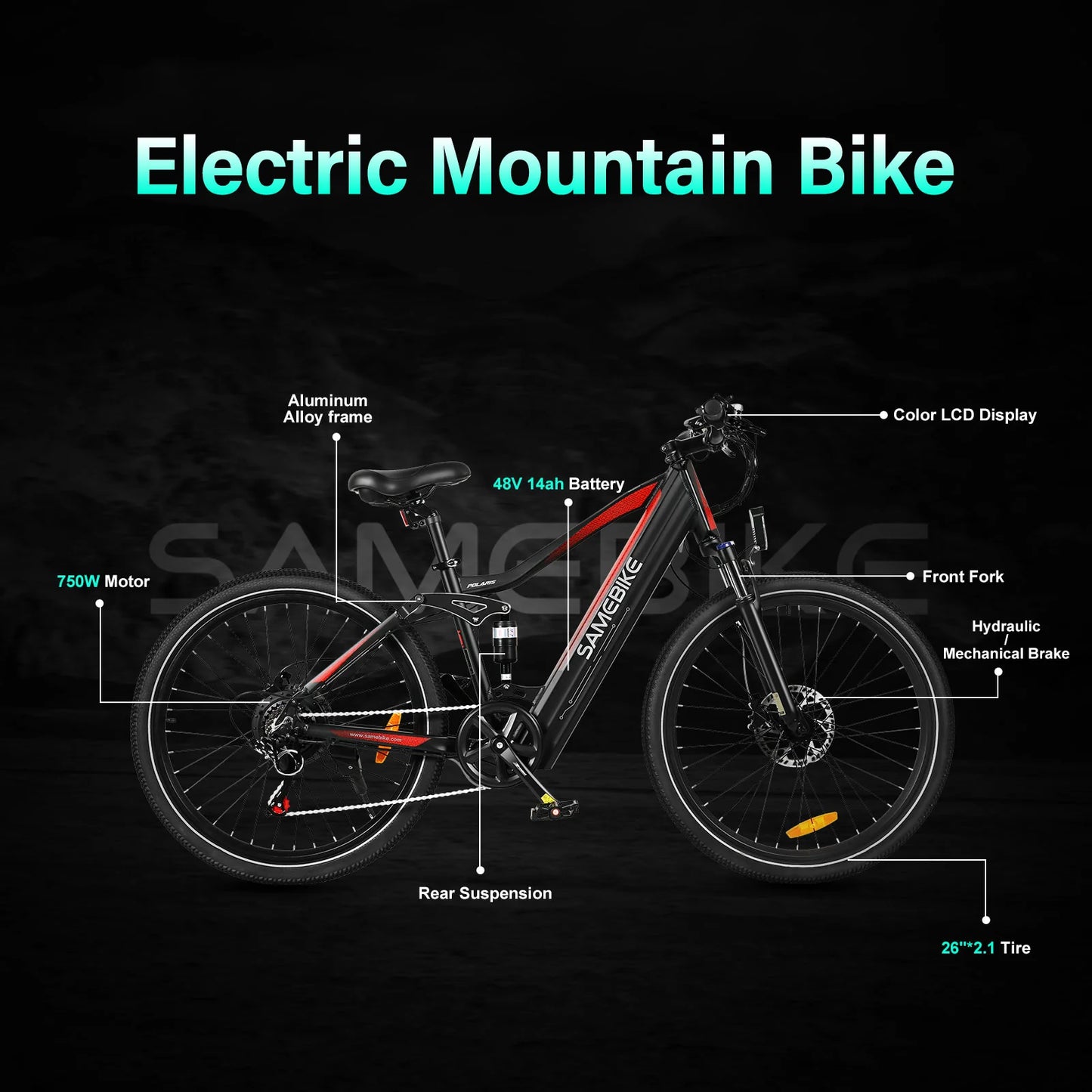 SAMEBIKE XD26-II Off-Road Electric Bike 750W