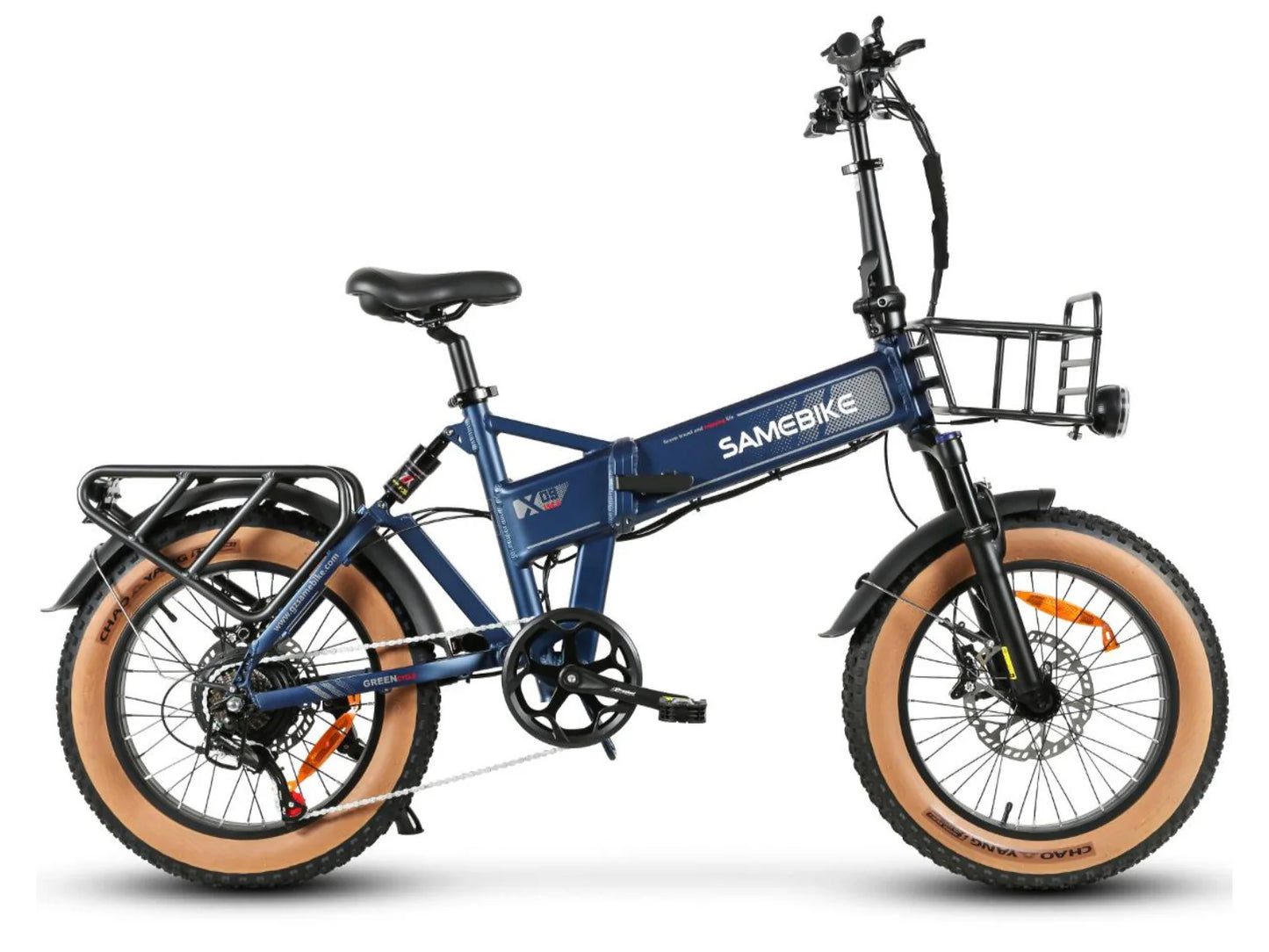 SAMEBIKE XWXL09 750W dobrável bicicleta elétrica da cidade 20 * 4,0 polegadas pneu gordo 48V 10AH bateria 80km quilometragem máxima