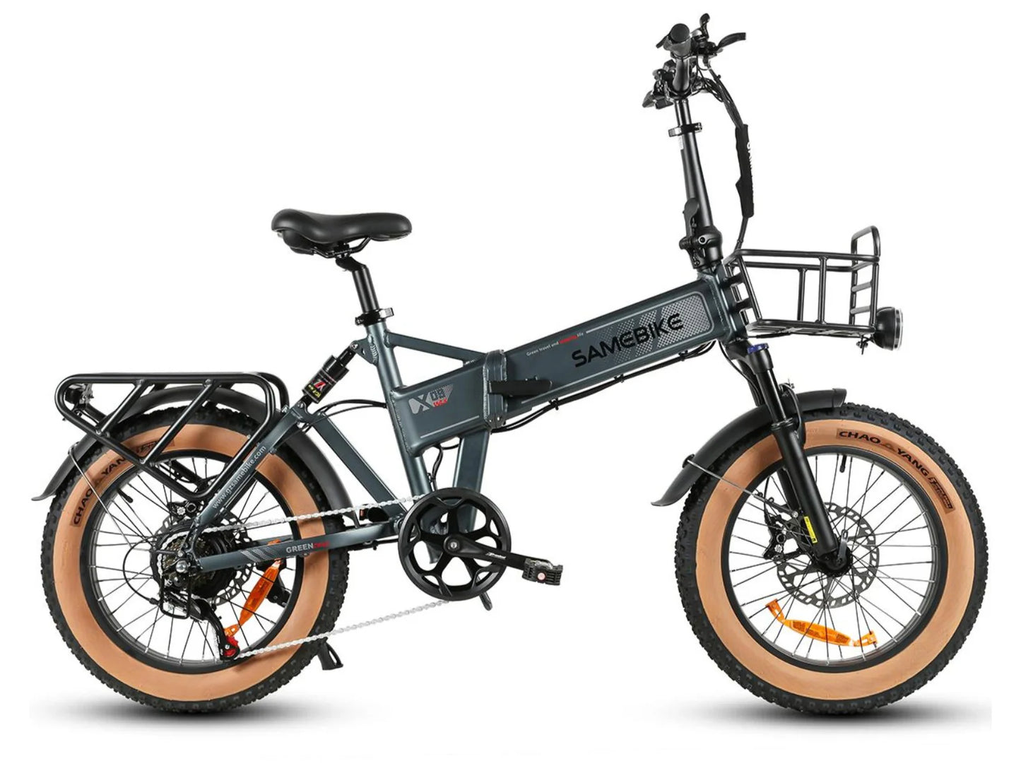 SAMEBIKE XWXL09 750W Folding Electric City Bike 20 * 4.0 pouces Fat Tire 48V 10AH Batterie 80km Kilométrage maximum