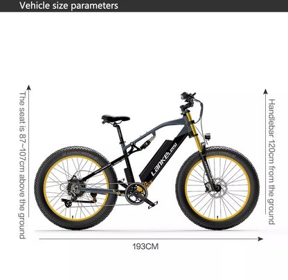 LANKELEISI RV700 e-Bike 1000W Vélo de montagne électrique 48V 16ah Batterie au lithium